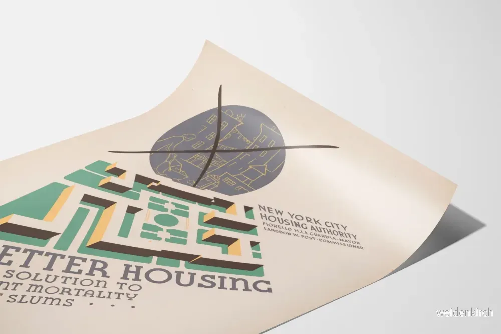 Vintageposter Better Housing - Förbättra bostäderna för att bekämpa spädbarnsdödligheten - Bild 3