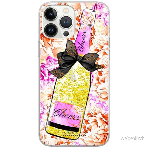 ERT GROUP mobiltelefonfodral för Apple Iphone 6/6S originalt och officiellt licensierat Babaco mönster Champagne 004 Vit optimalt anpassad till formen på mobiltelefonen, med glitter overflow effekt 5903040224441