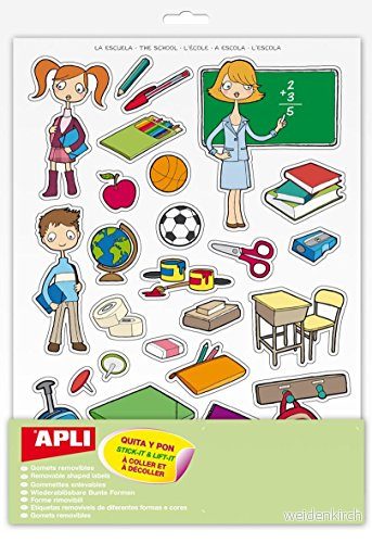 APLI Kids 11436 Gomets med tema The School 3 ark 8410782114369