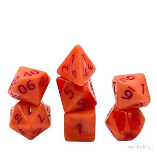 Dice4friends DIC17599 tärningsset: Sweet Peach Gum (7) tärningar 647056175995