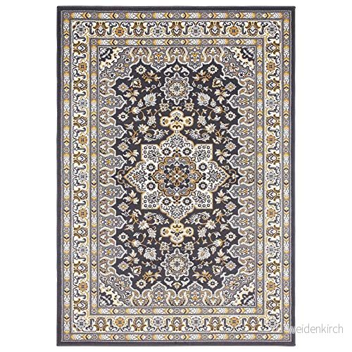 Nouristan orientalisk kort blomma matta Parun brun 120x170 cm Mörkgrå 4260648239491