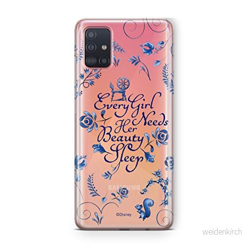 ERT GROUP mobiltelefonfodral för Samsung A51 originalt och officiellt licensierat Disney mönster Aurora 002 Vit optimalt anpassad till formen på mobiltelefonen, gedeeltelijk transparant 5903537503929