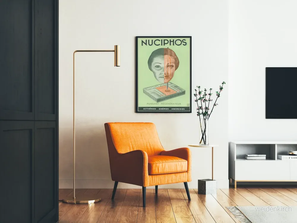 Vintageposter Nuciphos - Retro väggdekoration för hälsa och välbefinnande - Bild 2