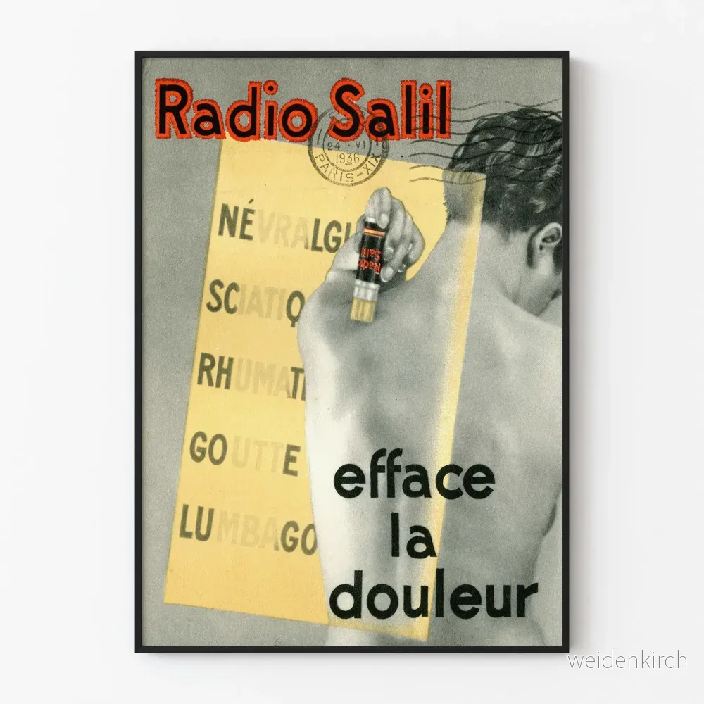 Vintageposter Radio Salil, retro väggdekoration för smärtlindring Vintageposter Radio Salil, retro väggdekoration för smärtlindring