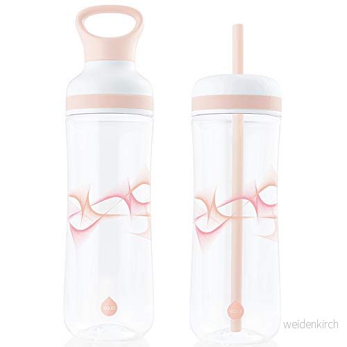 EQUA Beat vattenflaska 2 i 1 BPA sportflaska med smoothie lock och sugrör, 800 ml eller 750 ml? för sport på språng designersportflaska 3830054687646