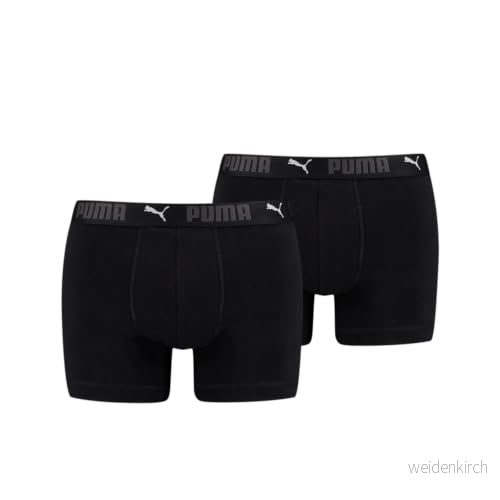 Puma Boxershorts i bomull för män (förpackning med 2), Svart, S 8720245255523