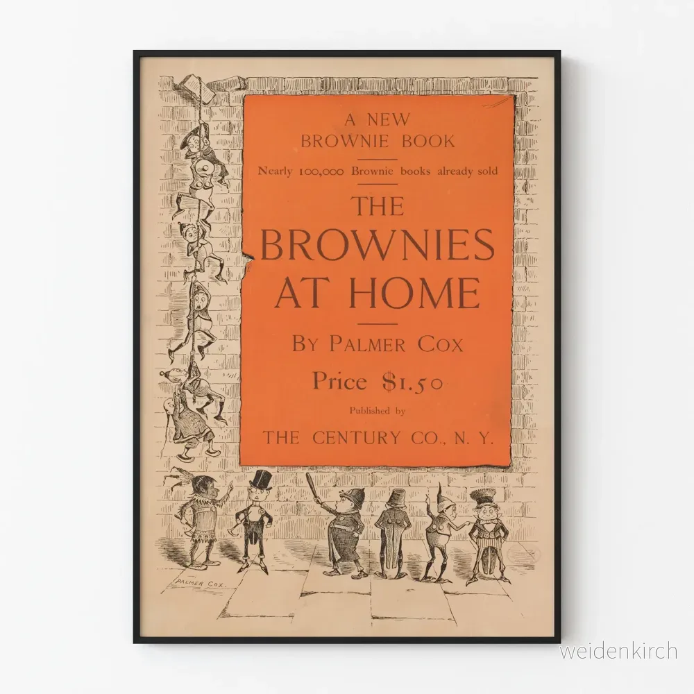 Vintageposter Les Brownies à la maison av Palmer Cox