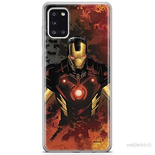 ERT GROUP mobiltelefonfodral för Samsung A31 originalt och officiellt licensierat Marvel mönster Iron Man 003 optimalt anpassad till formen på mobiltelefonen, fodral tillverkad av TPU plast 5903040219799