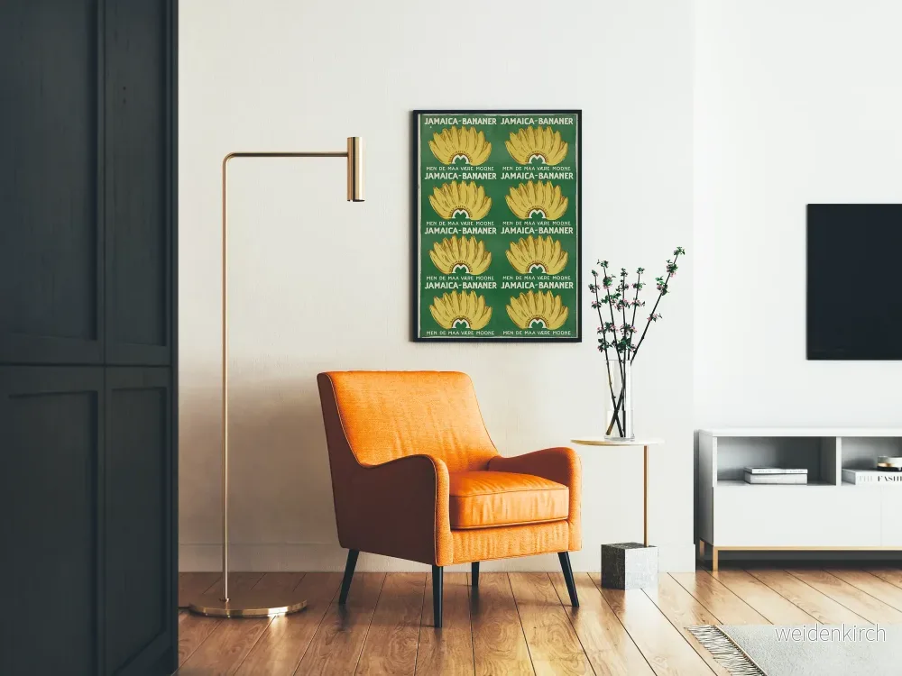 Vintageposter med bananer från Jamaica för väggdekoration - Bild 2