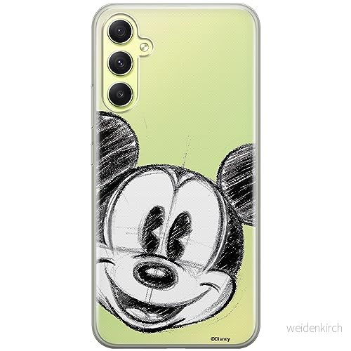 ERT GROUP mobiltelefonfodral för Samsung A34 5G originalt och officiellt licensierat Disney mönster Mickey 004 optimalt anpassad till formen på mobiltelefonen, gedeeltelijk transparant 5905511773151