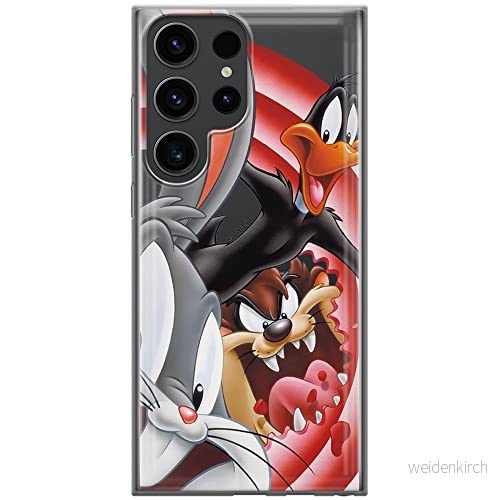 ERT GROUP mobiltelefonfodral för Samsung S23 ULTRA originalt och officiellt licensierat Looney Tunes mönster 006 optimalt anpassad till formen på mobiltelefonen, gedeeltelijk transparant 5905511456443