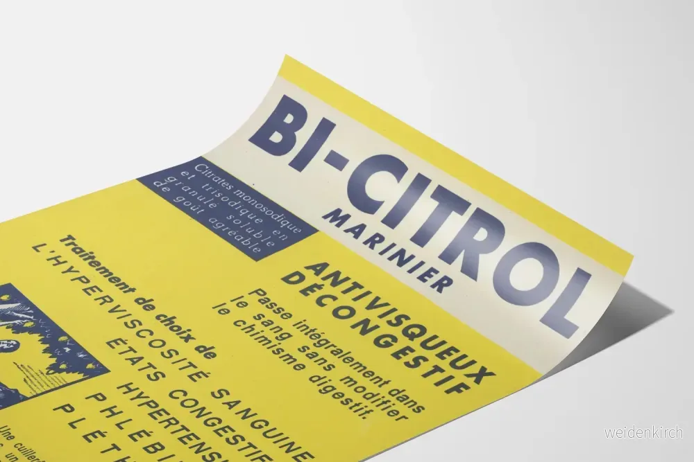 Vintageposter Bi-Citrol Marinär Antiviskös Avsvällande - Bild 3