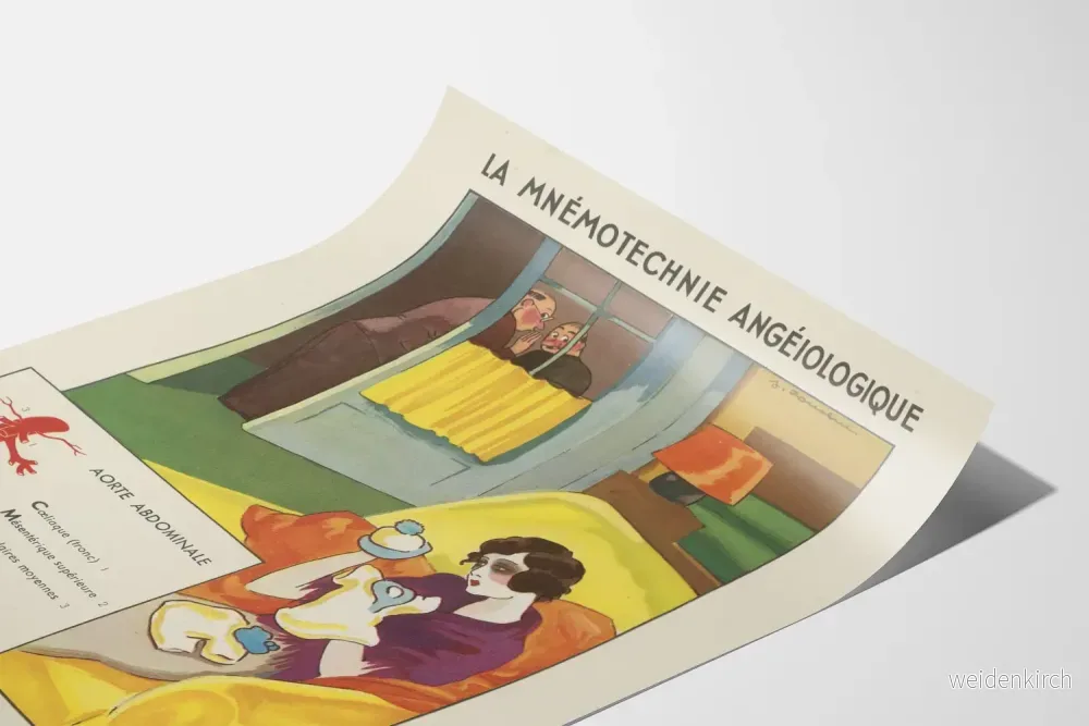 Väggposter i vintage stil La MnémoTechnie Angéiologique - Anatomisk illustration - Bild 3