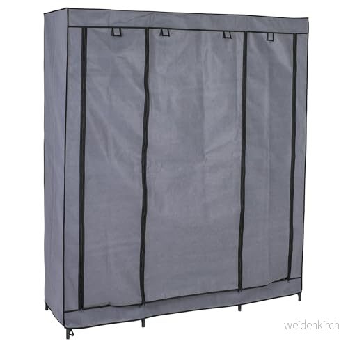 axentia XXL garderob, ca 150 x 175 45 cm, grå svart 4005437279124
