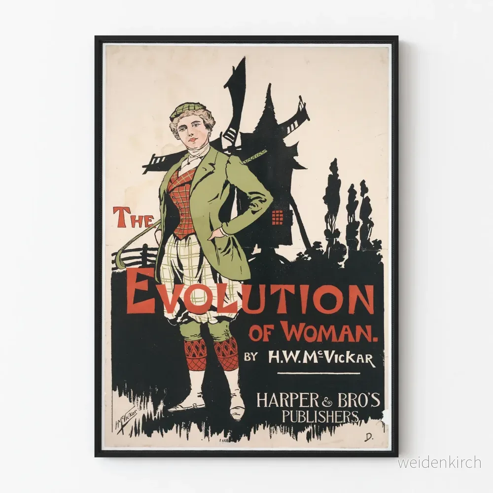 Vintageposter The Evolution of Woman av H.W. McVickar