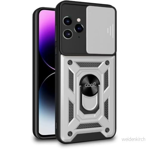 Cool fodral för iPhone 14 Pro MAX Hård Ring Silver 8434847063584