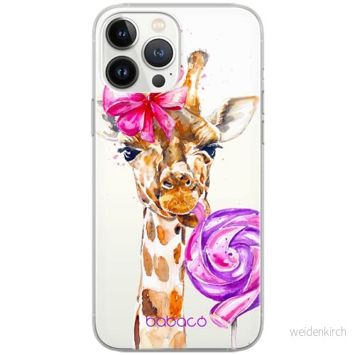 ERT GROUP mobiltelefonfodral för Apple Iphone 7 PLUS/ 8 PLUS originalt och officiellt licensierat Babaco mönster Giraffe 001 Vit anpassad till formen på mobiltelefonen, gedeeltelijk transparant 5903040325605