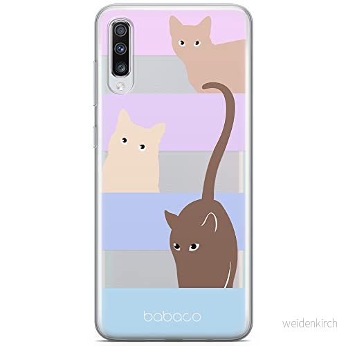 ERT GROUP mobiltelefonfodral för Samsung A70 originalt och officiellt licensierat Babaco mönster Cats 014 optimalt anpassad till formen på mobiltelefonen, gedeeltelijk transparant 5905131067067