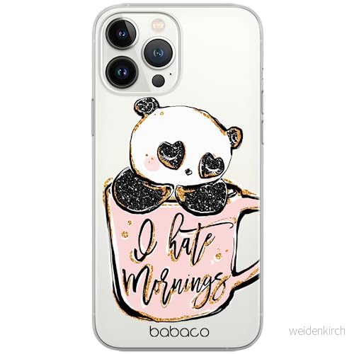 ERT GROUP mobiltelefonfodral för Apple Iphone 13 PRO MAX originalt och officiellt licensierat Babaco mönster Panda 005 optimalt anpassad till formen på mobiltelefonen, gedeeltelijk transparant 5904805417610
