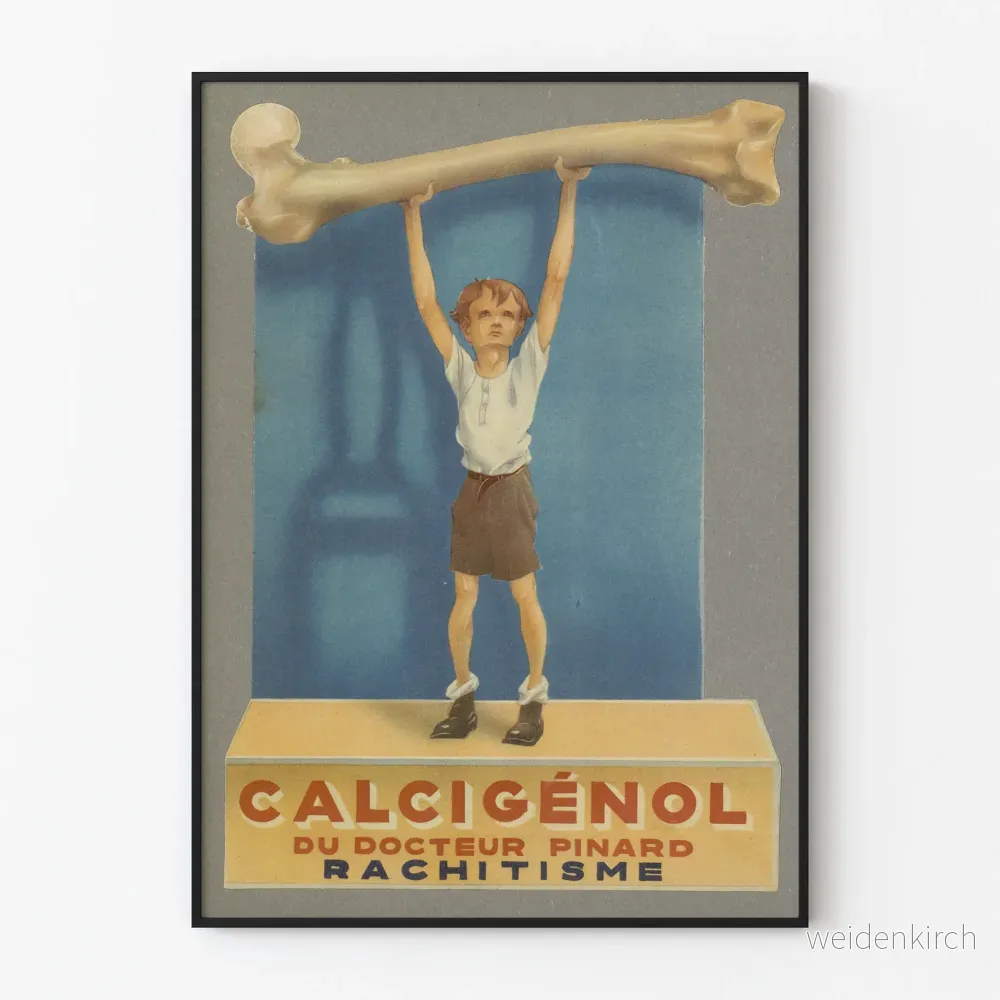 Vintageposter Calcigenol Dr Pinard - Medicinsk väggdekoration