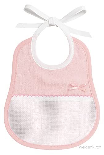 Filet AMS1045 Frottee Lätzchen mit Aida Einsatz, Rosa, en storlek 8057017879442