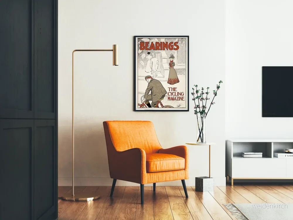 Vintageaffisch Bearings - The Cycling Magazine för väggdekoration - Bild 2