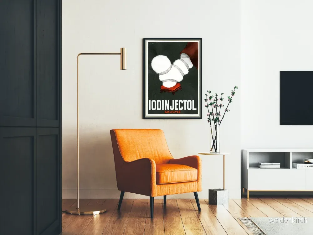 Vintageposter Iodinjectol Salicylé - Retro väggdekoration - Bild 2