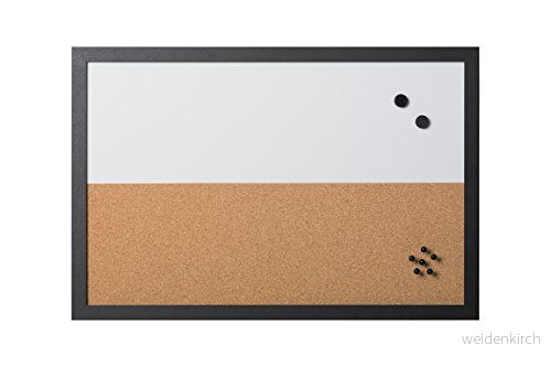 Bi Office, Kombiboard whiteboard och memoboard element, magnetiska, torkbar/kork, svart MDF ram, 60 x 40 cm 5603750029700