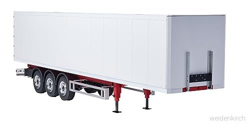 Carson 500907792 1:14 3 axs bagagehängare ver.III vit RC lastbil, reservdelar, tuningdelar, tillbehör, modelltillverkning, skala 1:14, lastbil släpvagn 4005299013379