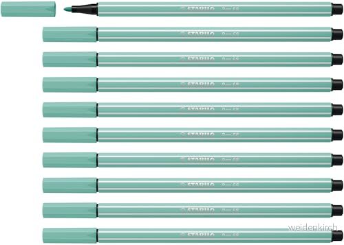 Premium tuschpenna STABILO Pen 68 ask med 10 Eucalyptus 4006381574266
