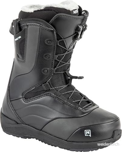 Nitro Damsnowboards Crown TLS '23 lätt snowboardsko snowboardbåt med snabbsnörningssystem allround Freestyle Freeride Softboot varma båtar, svart, MP 26,0 // EU 40 US 8,5 7630221825811