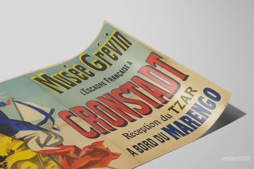 Vintageposter 1891 - Tzarens mottagande i Cronstadt av den franska flottan - Bild 2