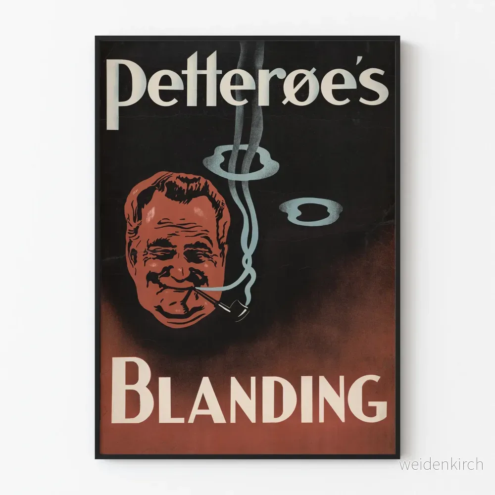 Vintageposter Petterøes Blanding för piprökning Vintageposter Petterøes Blanding för piprökning