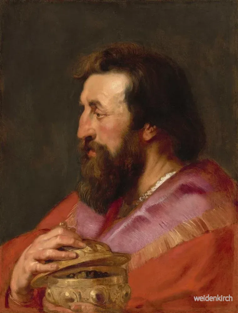 Målning Tête de l'un des trois rois, Melchior, le roi assyrien - Pierre - Paul Rubens | Konsttryck - Bild 2