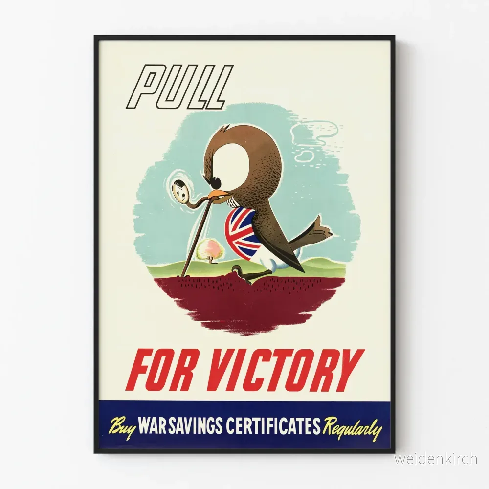 Gammal affisch Pull for Victory – Vintage brittisk propagandaposter Gammal affisch Pull for Victory – Vintage brittisk propagandaposter