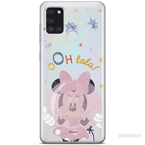 ERT GROUP mobiltelefonfodral för Samsung A21s originalt och officiellt licensierat Disney mönster Minnie 046 optimalt anpassad till formen på mobiltelefonen, gedeeltelijk transparant 5903040257005