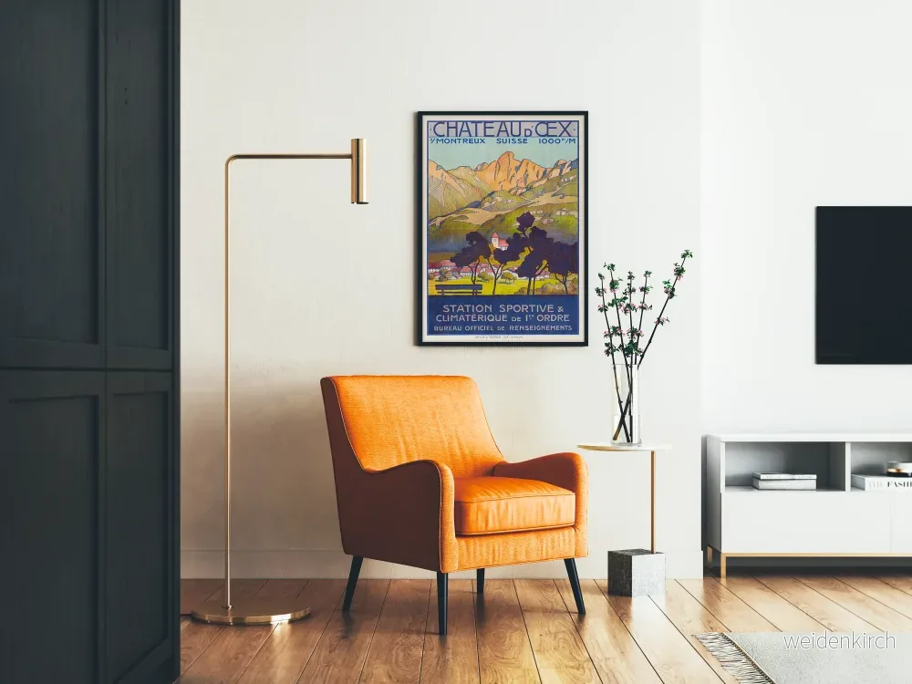 Vintageposter av Château-d'Oex sport- och klimatstation i Schweiz - Bild 2