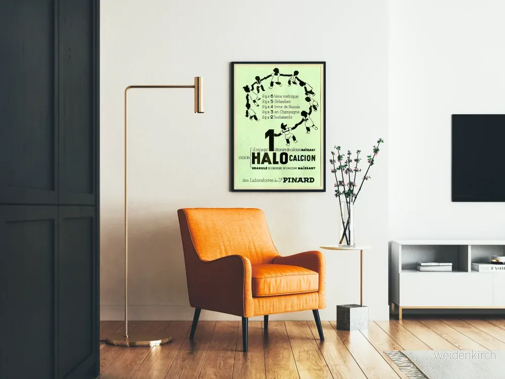 Vintage poster för väggdekoration Halo Calcion - Barnvänlig grafisk illustration - Bild 2