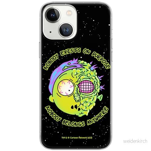 ERT GROUP mobiltelefonfodral för Iphone 13 MINI originalt och officiellt licensierat Rick and Morty mönster & 010 anpassad till formen på mobiltelefonen, fodral tillverkad av TPU plast 5905511132484