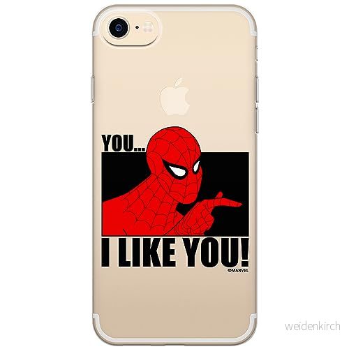 ERT GROUP mobiltelefonfodral för Iphone 7/8/ SE 2/ 3 originalt och officiellt licensierat Marvel mönster Spider Man 034 optimalt anpassad till formen på mobiltelefonen, gedeeltelijk transparant 5905795010003