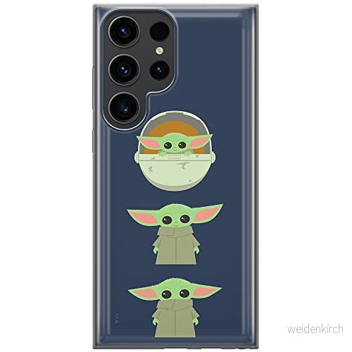 ERT GROUP mobiltelefonfodral för Samsung S23 ULTRA originalt och officiellt licensierat Star Wars mönster Baby Yoda 007 optimalt anpassad till formen på mobiltelefonen, fodral tillverkad av TPU plast 5905511466237