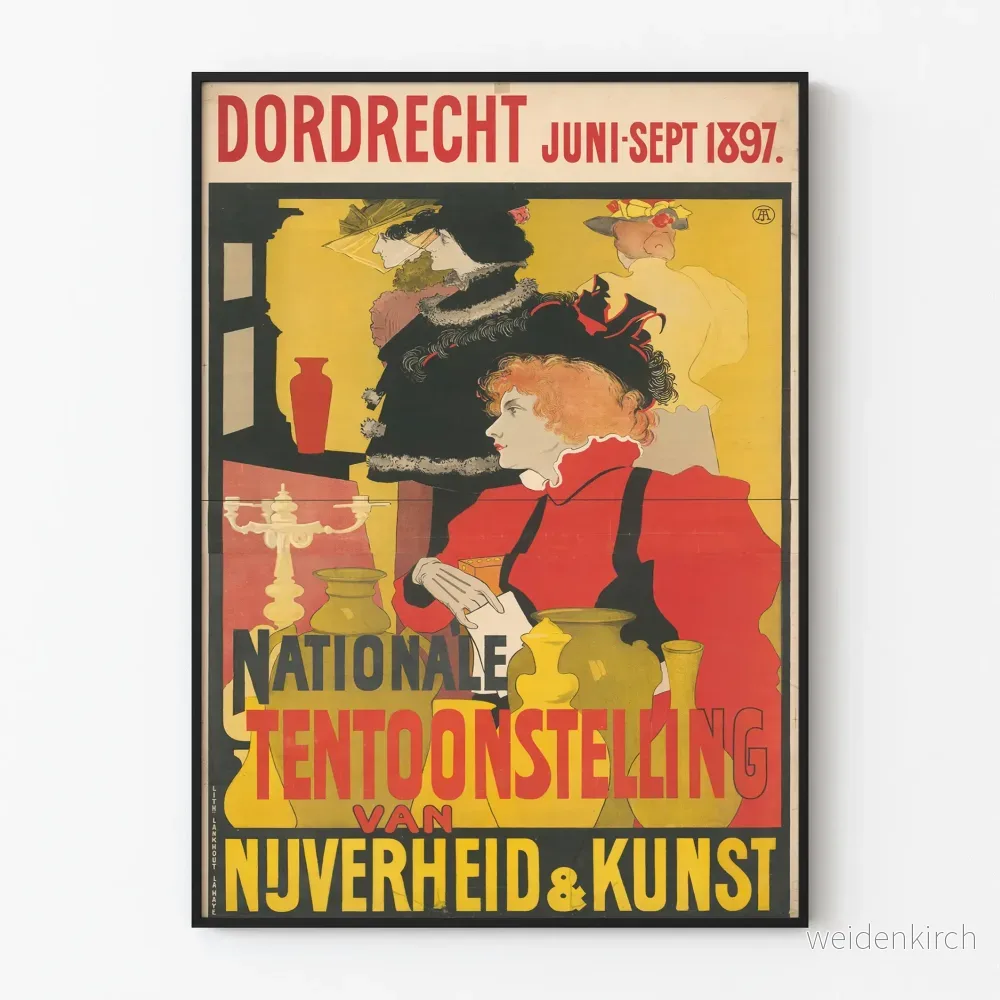 Vintageposter Dordrecht 1897 – Nationell konst- och hantverksutställning