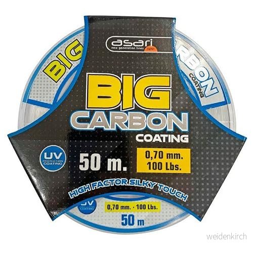 ASARI B/50m BIG CARBON COATING 100 Lbs, utrustning för sportfiske och kustnära turer 8430292340768
