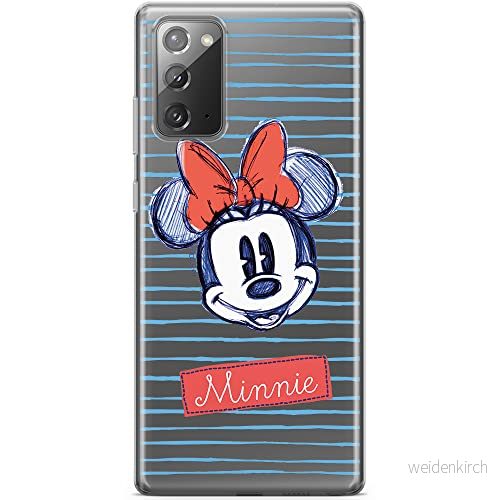 ERT GROUP mobiltelefonfodral för Samsung GALAXY NOTE 20 originalt och officiellt licensierat Disney mönster Minnie 011 optimalt anpassad till formen på mobiltelefonen, gedeeltelijk transparant 5903040449899
