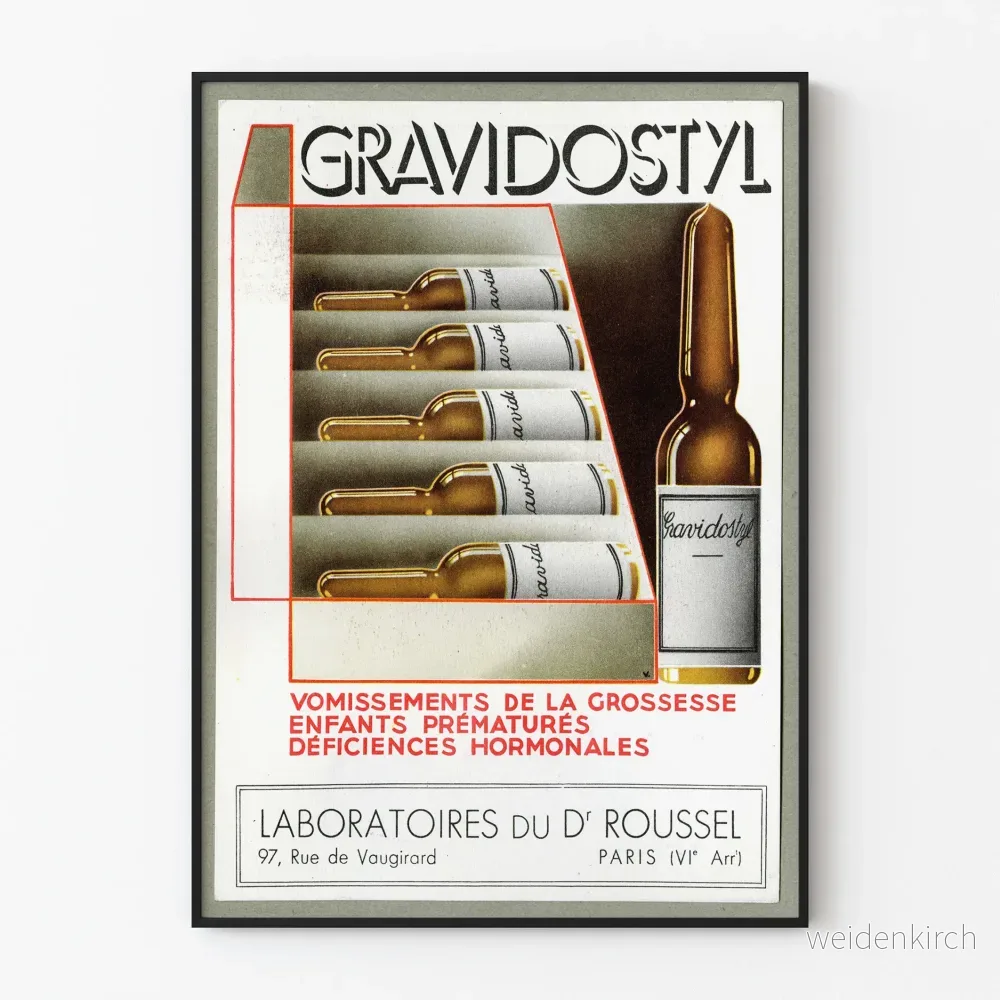 Vintageposter Gravidostyl - Retro Väggdekoration