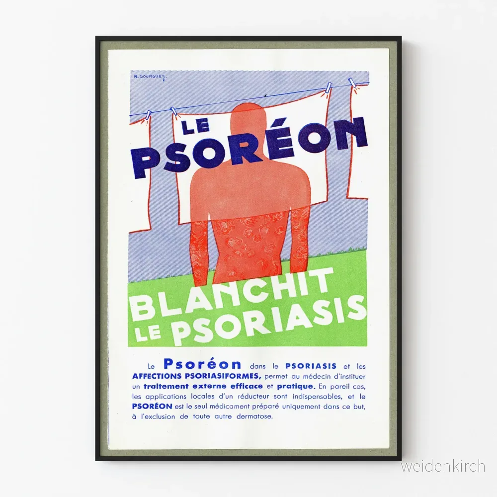 Vintageposter Le Psoréon - Retro medicinsk väggdekoration