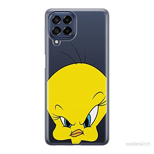 ERT GROUP mobiltelefonfodral för Samsung M33 5G originalt och officiellt licensierat Looney Tunes mönster Tweety 002 optimalt anpassad till formen på mobiltelefonen, gedeeltelijk transparant 5905511349110