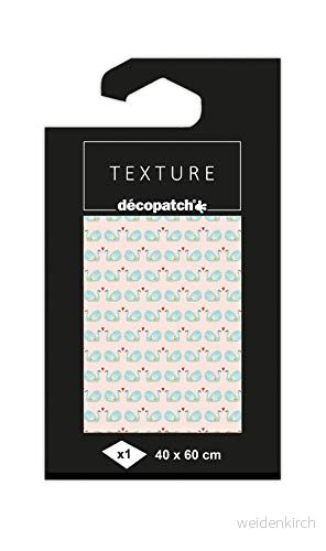 Décopatch TD822C 1 ark texturpapper 40 x 60 cm, Love (svan) med guldbeläggning 3609510258221
