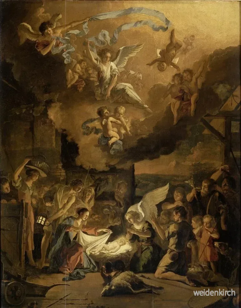 Målning L'Adoration des bergers - Abraham Hondius | Konsttryck - Bild 2