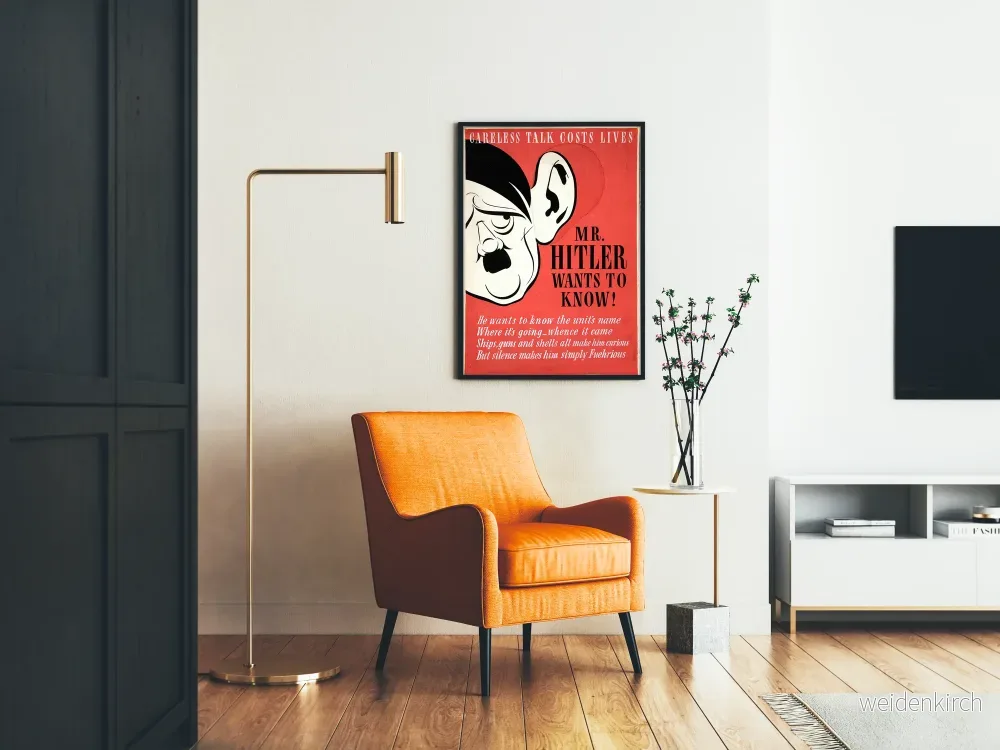 Vintagepatriotisk poster Oskadligt prat kostar liv - Bild 2